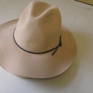 New 100% wool tan Floppy Fedora Small
